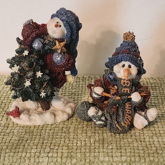 Boyds Bears Snow Dooodes & Wee Folkstone Figurines Douglas & Pearl Too Lot - Picture 1 of 5